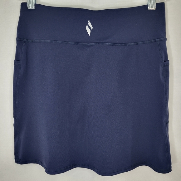Skechers Los Angeles Navy Blue SKORT Womens Size S Pull-on Skirt with Shorts - Picture 11 of 12